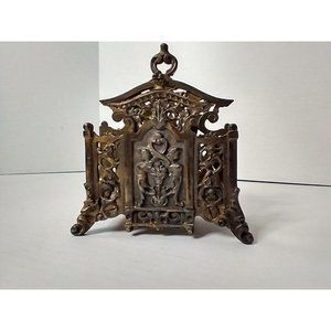 Antique Brass Letter holder Bradley & Hubbard 3570 Brass Letter or Napkin